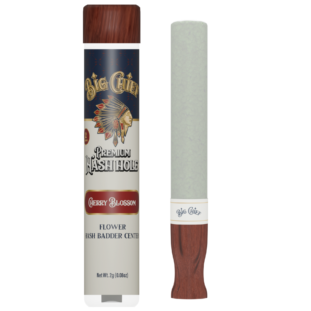 Big Chief Hash Hole pre-roll with solventless hash core and top-shelf flower